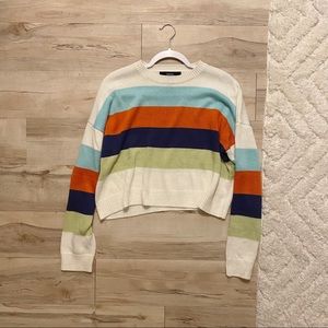 Forever 21 Cropped Stripe Sweater